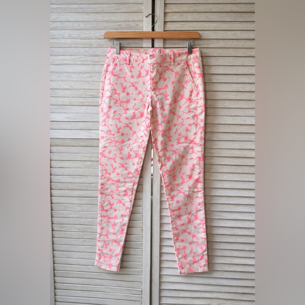 GAP Pink Floral Skinny Khakis Size 8 NWT Preppy Spring Statement Pants